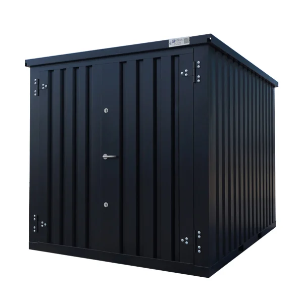 FOCO® 10 fods container Sort med dobbeltdør på den korte side
