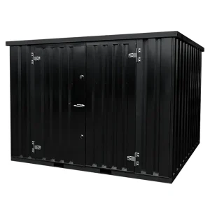 FOCO® 40 fods container Sort med dobbeltdør på den lange side