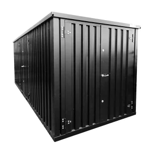 FOCO® 40 fods container Sort med dobbeltdør på den korte side