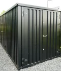 FOCO® Opbevaring container 6x2m Sort med dobbeltdør på den korte side - Image 2