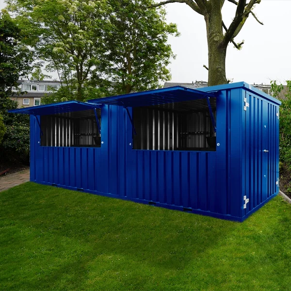 Bar Container 6x2 Meter blå RAL 5012 - Image 2