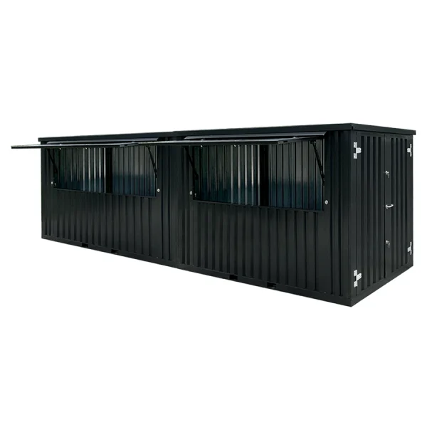 Bar Container 8x2 Meter Sort RAL 9005