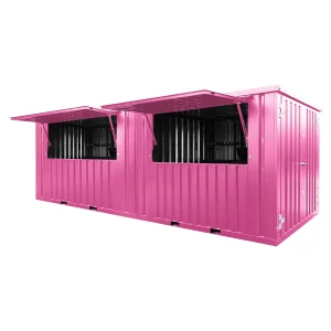 Bar Container 6x2 Meter rosa RAL 3014