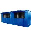 Salgsvogn 6x2 Meter blå RAL 5012