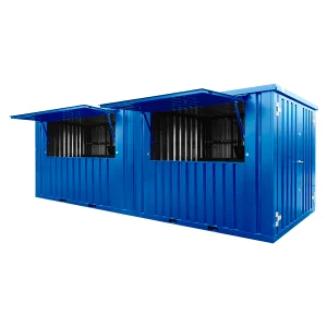 Bar Container 6x2 Meter blå RAL 5012