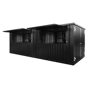Bar Container 6x2 Meter Sort RAL 9005