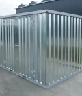 Cykelskur 4x2m galvaniseret med dobbeltdør på den lange side - Image 2